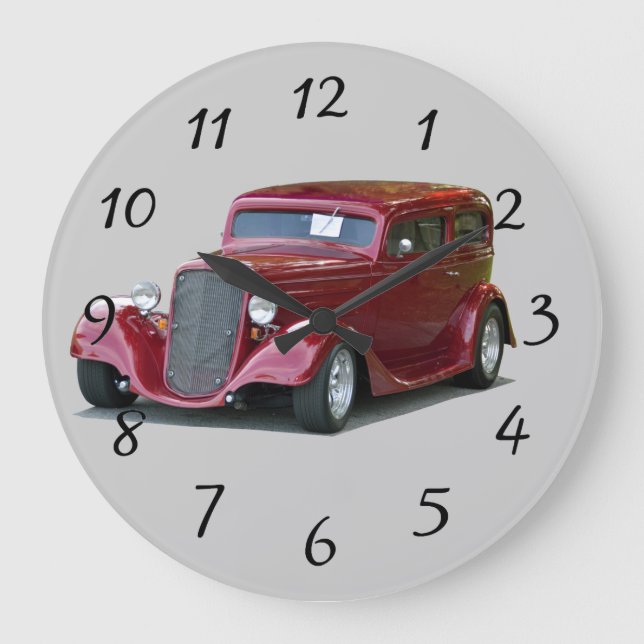 1934 Customised Coupe Hot Rod Large Clock (Front)