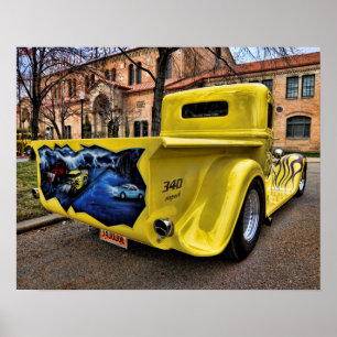 1934 dodge pickup street rod poster