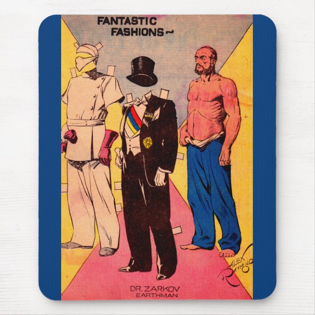 1934 Dr. Zarkov paper doll Flash Gordon Mouse Pad (Front)