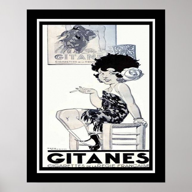 1934 Gitanes French Cigarette Ad Poster (Front)