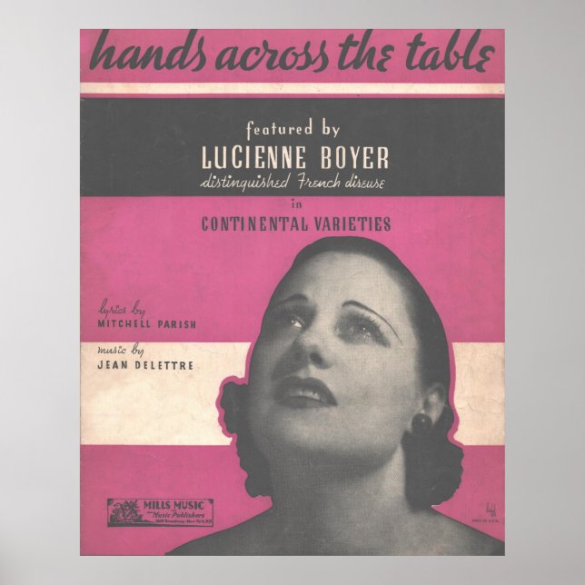 1934 Hands across the table Poster (Front)