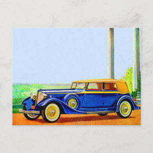 1934 Lincoln model KA Postcard