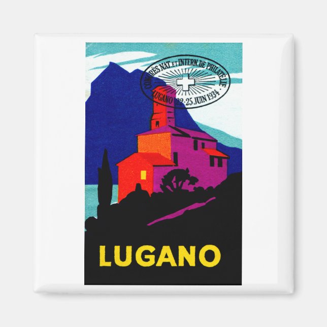 1934 Lugano Philatelic Poster Magnet (Front)