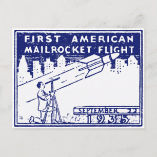 1935 American Rocket Mail Postcard