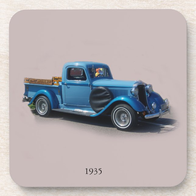 1935 Blue Truck set of 6 coasters (Front)