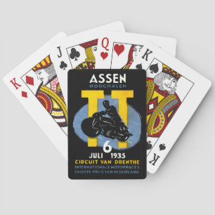1935 International Motorcycle Races Playing Cards