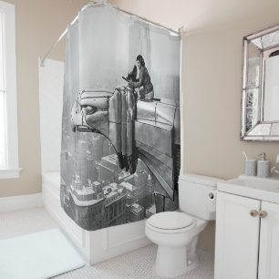 1935 Margaret Bourke New York City vintage photo Shower Curtain