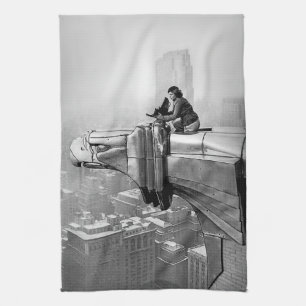 1935 MARGARET BOURKE NEW YORK CITY VINTAGE PHOTO   TEA TOWEL