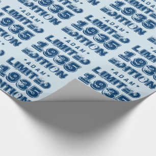 1935 or Any Year Birthday Limited Edition 80th V2Z Wrapping Paper
