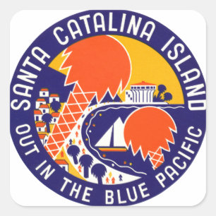 1935 Santa Catalina Island Square Sticker