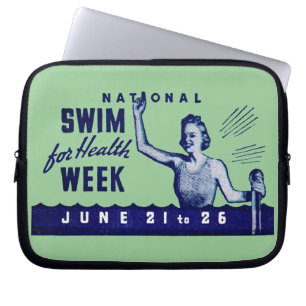 1935 Swim For Health Laptop Sleeve