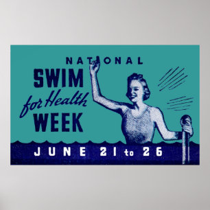 1935 Swim For Health Poster