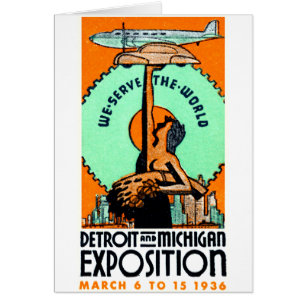 1936 Detroit + Michigan Expo Poster