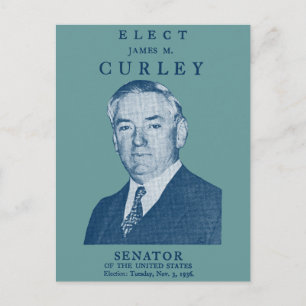 1936 Elect Curley to Congress Postcard