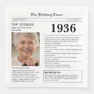 1936 Newspaper Birthday Paper Napkin