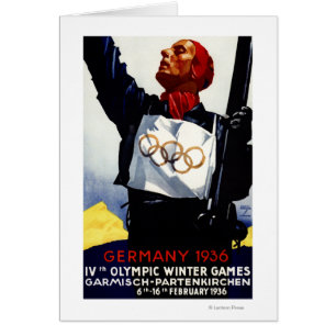 1936 Olympic Winter Games Advertisement Poster
