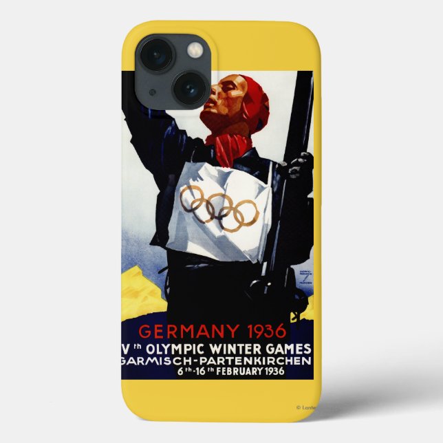 1936 Olympic Winter Games Advertisement Poster Case-Mate iPhone Case (Back)