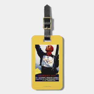 1936 Olympic Winter Games Advertisement Poster Luggage Tag