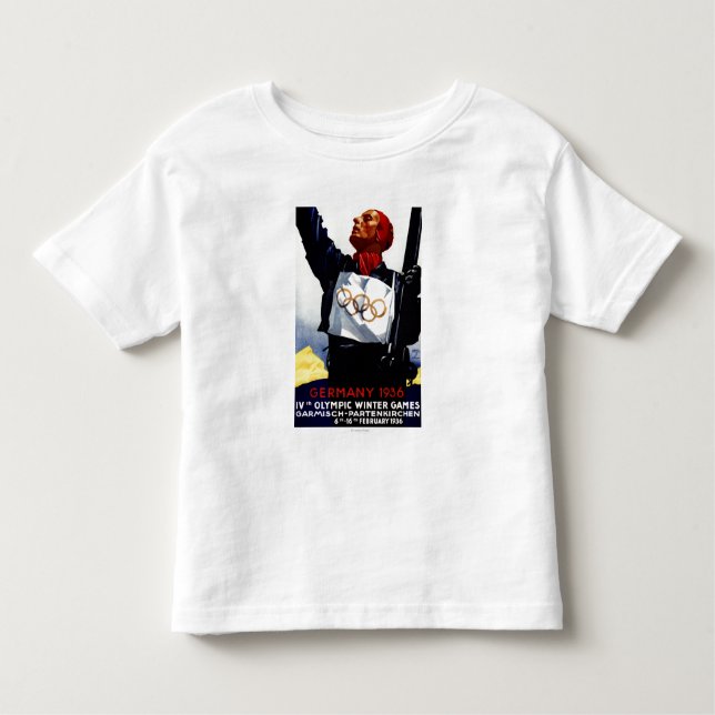 1936 Olympic Winter Games Advertisement Poster Toddler T-Shirt (Front)