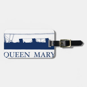1936 Queen Mary blue design 2 Luggage Tag