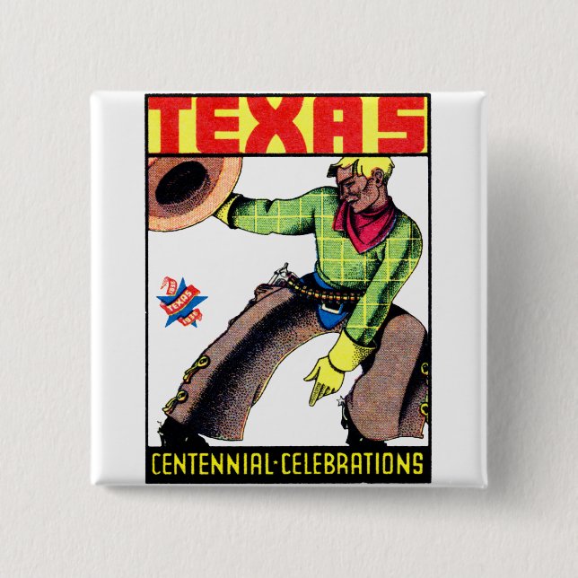 1936 Texas Centennial 15 Cm Square Badge (Front)