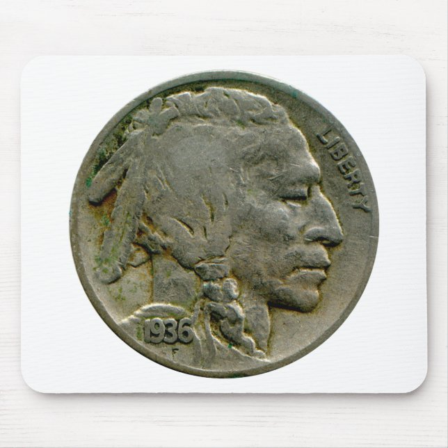 1936 US 'Buffalo' nickel heads mousepad (Front)