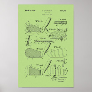 1936 Vintage Golf Club Patent Art Print