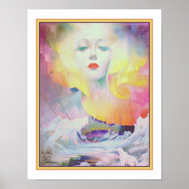 1937 "Aurora Borealis"  Art Deco Poster (Front)