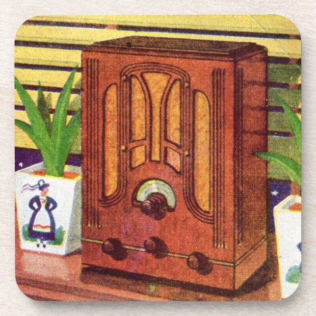 1937 cathedral radio coaster (Front)