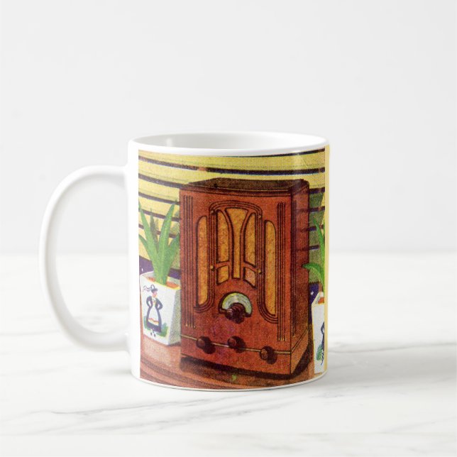 1937 cathedral radio coffee mug (Left)