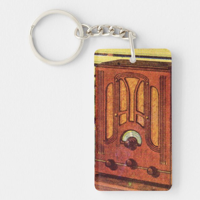 1937 cathedral radio key ring (Front)