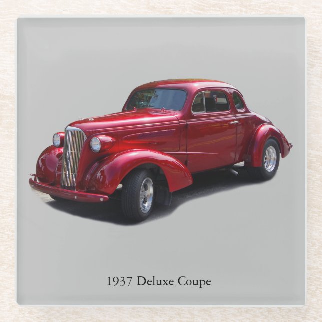 1937 Deluxe Coupe glass coaster (Front)