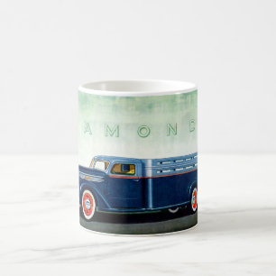 1937 Diamond T blue truck Coffee Mug