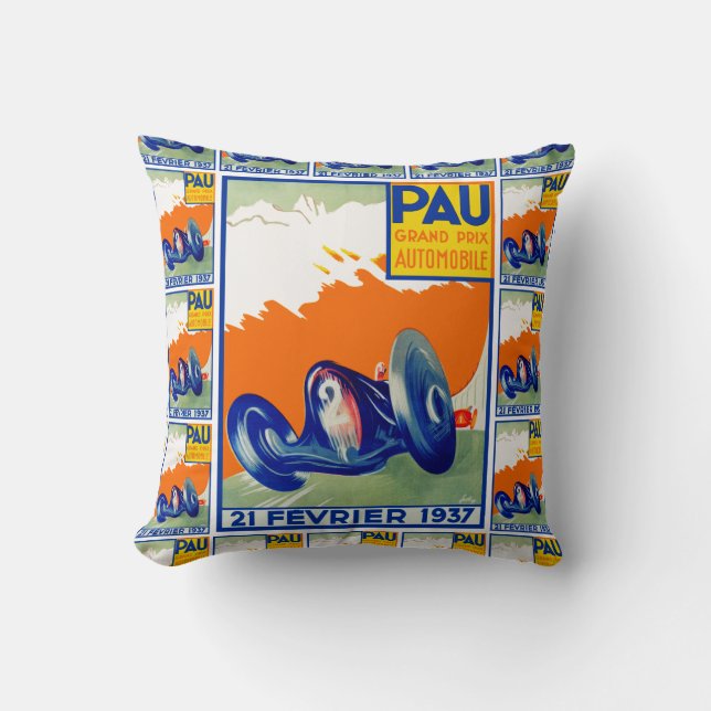 1937 Grand Prix Automobile de Pau Cushion (Front)