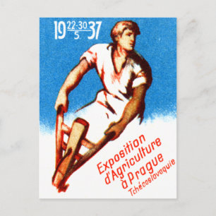 1937 Prague Poster Postcard