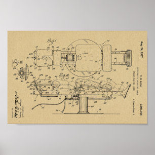 1937 Vintage Chiropractic Table Patent Art Print