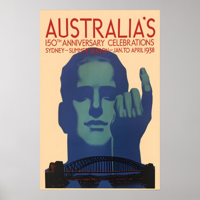 1938 Australia Train Poster 150th Anniversary (Front)