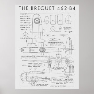 1938 Aviation Aeroplane Breguet 462-B4 Art Print