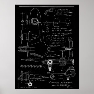 1938 Aviation Aeroplane Bristol Bomber Art Print