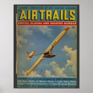 1938 Aviation Magazine Aeroplane Cover Art Print