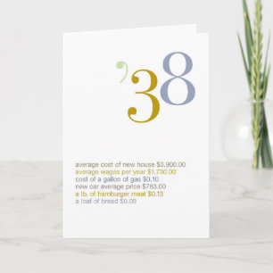 1938 Birthday Fun Facts Card