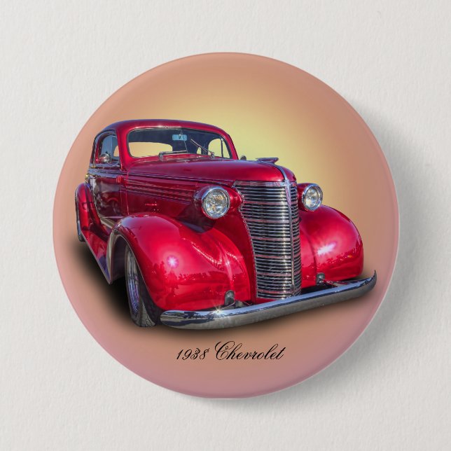 1938 CHEVROLET 7.5 CM ROUND BADGE (Front)