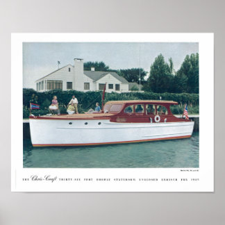 1938 Chris Craft Cruiser Poster