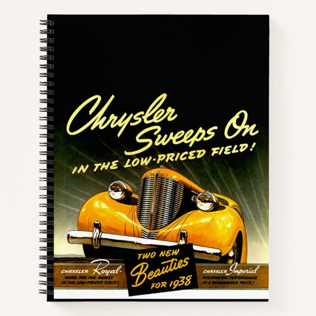 1938 Chrysler Sweeps On Notebook (Front)