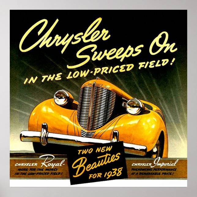 1938 Chrysler Sweeps On Poster (Front)