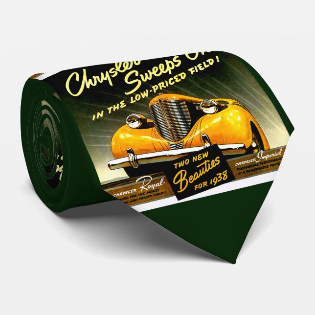 1938 Chrysler Sweeps On print Tie (Rolled)