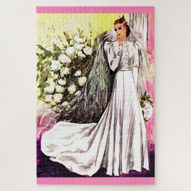 1938 wedding gown jigsaw puzzle (Vertical)