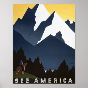 1938 WPA See America Poster