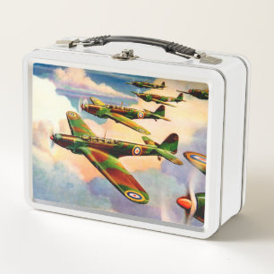 1939 British Fairey Junior Medium Bomber Metal Lunch Box