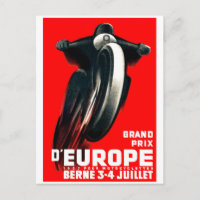 1939 European Grand Prix Motorcycle Racing Poster